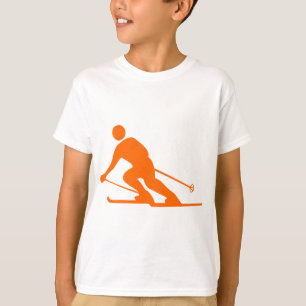 Skiing - Orange T-Shirt
