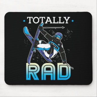 Skiing Outfit Nordic Skier Ski Totally Rad  Mouse Pad
