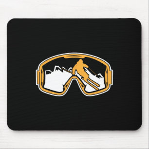Skiing Outfit Ski Googles Nordic Skiing Skier Mouse Pad