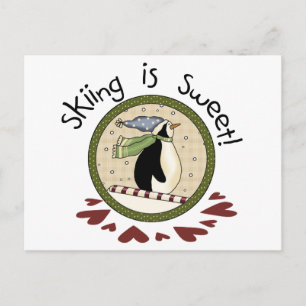 Skiing Penguin Holiday T-shirts and Gifts