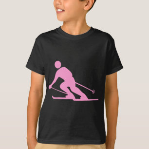 Skiing - Pink T-Shirt
