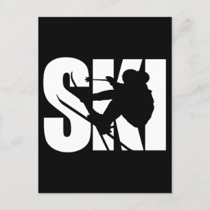 Skiing Player Snowboarding Winter Snow Sports Fan Postcard