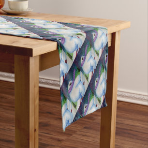 Skiing Polar Bear Short Table Runner