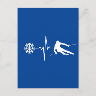 Skiing Postcard