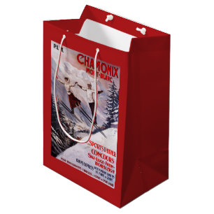 Skiing Promotional Poster Medium Gift Bag