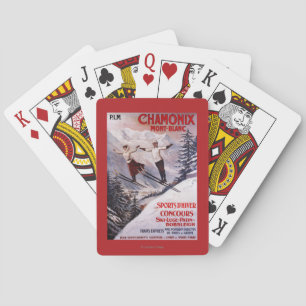 Skiing Promotional Poster Playing Cards