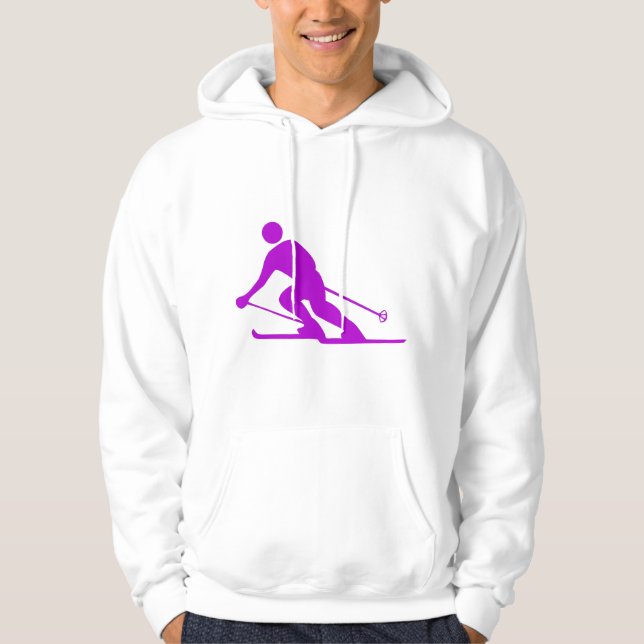 Skiing - Purple Hoodie (Front)