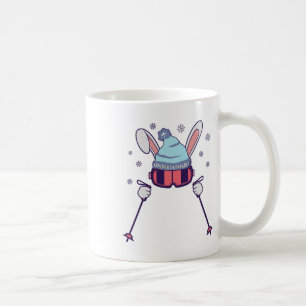 Skiing Rabbit With Goggles And Ski Beanie Winter S Coffee Mug