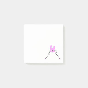 Skiing Rabbit with ski poles Post-it Notes