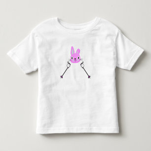 Skiing Rabbit with ski poles Toddler T-shirt