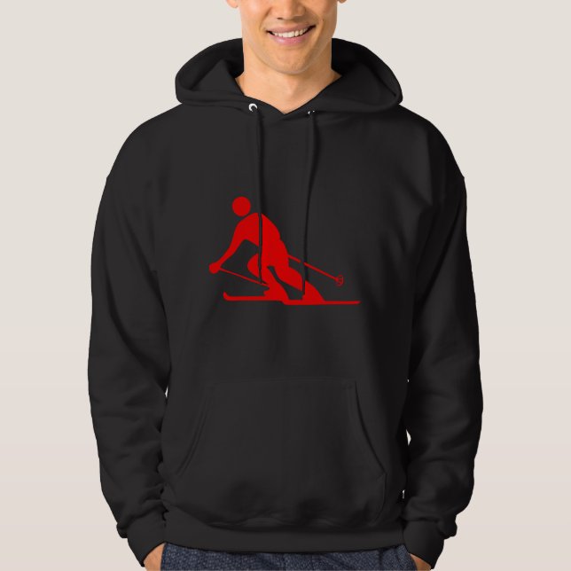 Skiing - Red Hoodie (Front)