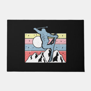 Skiing Retro Doormat
