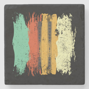 Skiing Retro Ski Stone Coaster