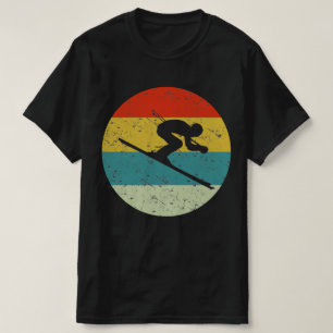 SKIING retro vintage silhouette 70S T-Shirt