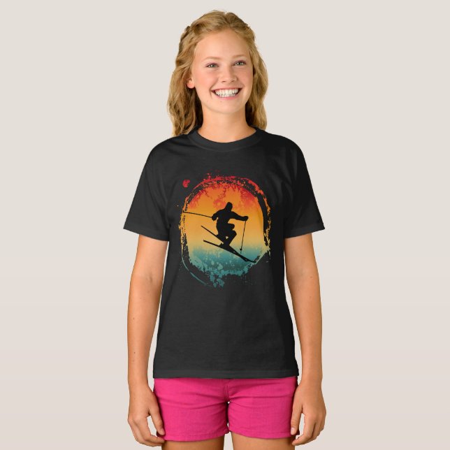 SKIING RETRO VINTAGE T-Shirt (Front Full)