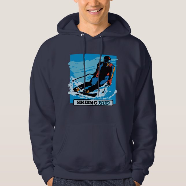 Skiing Rocks! Hoodie (Front)