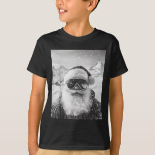 Skiing Santa Selfie Christmas  T-Shirt