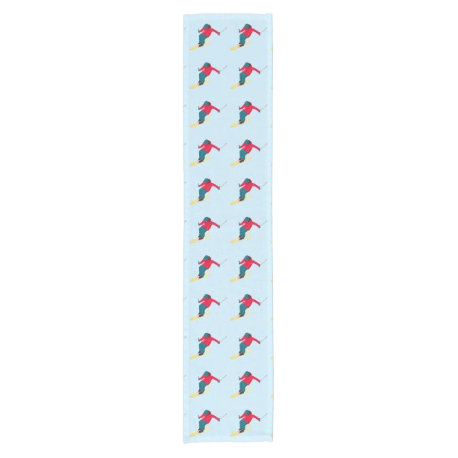 Skiing Short Table Runner (Front)