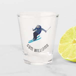 Skiing Shot Glass