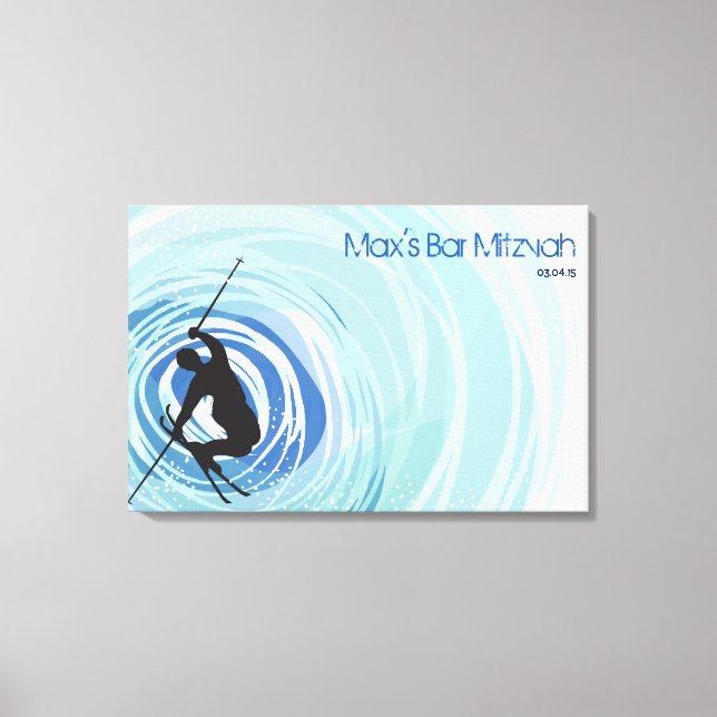 SKIING Sign-In Memory Board Canvas Print (Front)