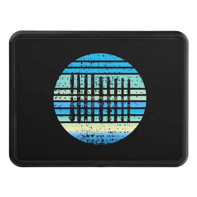 Skiing - Ski Boards Collection Funny Skiing Trailer Hitch Cover (Front)