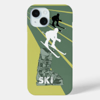 Skiing Ski Boot Army Green iPhone Case