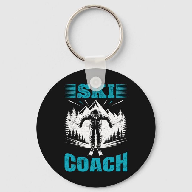 Skiing Ski Coach Clooler Than The Average Skiing  Keychain (Front)