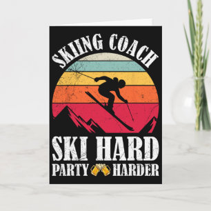Skiing Ski Fast Trink Faster Ski Instructor _1  Card