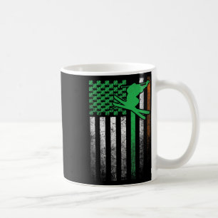 Skiing Ski Irish American Flag St. Patrick's Day S Coffee Mug