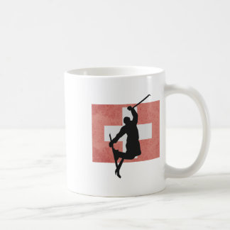 Skiing Ski Jump Switzerland Swiss Flag Winter Spor Coffee Mug