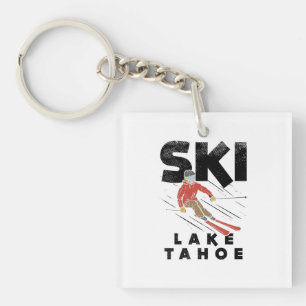 Skiing - Ski Lake Tahoe Keychain