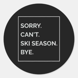 Skiing Ski Lover 1 Classic Round Sticker