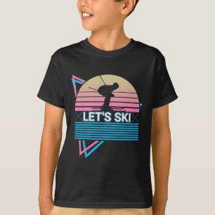 Skiing Ski Retro Let's Ski  T-Shirt