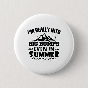 Skiing Ski Skier Is Really Into Big Bumps 2 Inch Round Button