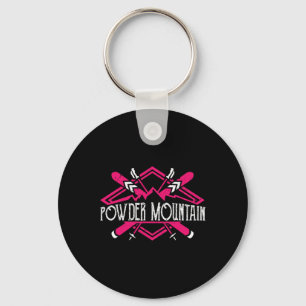 Skiing Skier Downhill Ski Resort Women Powder Moun Keychain