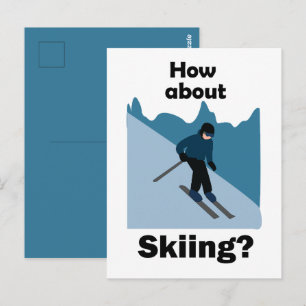 Skiing Skier How About Skiing Ski  Postcard