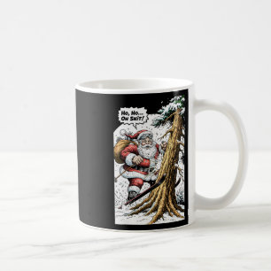 Skiing Skier Santa Hitting Tree Funny Christmas Sk Coffee Mug