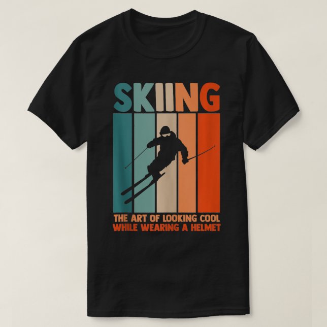 Skiing Skier Ski  3  T-Shirt (Design Front)