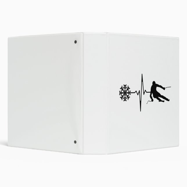 Skiing - Skiing Heartbeat Skier Gift Binder (Background)