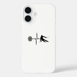 Skiing - Skiing Heartbeat Skier Gift iPhone 16 Case