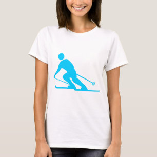 Skiing - Sky Blue T-Shirt