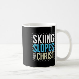 Skiing Slopes With Jesus Coffee Mug