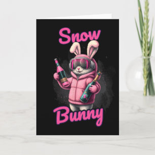 Skiing Snow Bunny Après-ski Card
