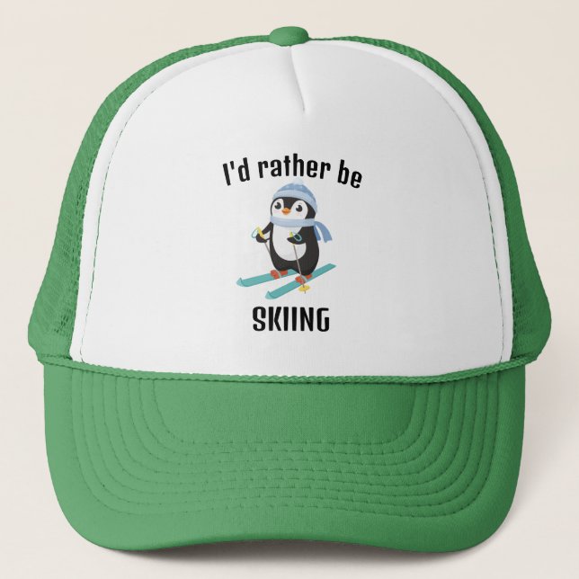 Skiing Snow Sports Design Hat (Front)