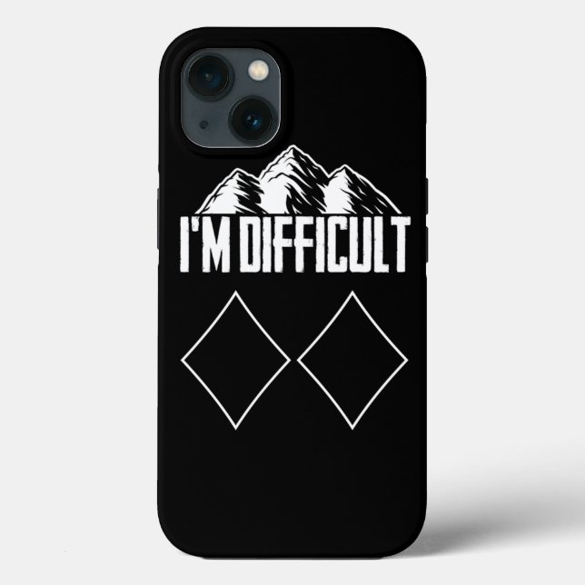 Skiing Snowboard IM Difficult Skier Winter Sports  Case-Mate iPhone Case (Back)