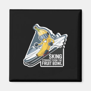 Skiing Straight As The Fruit Bowl Nana Après-ski  Magnet