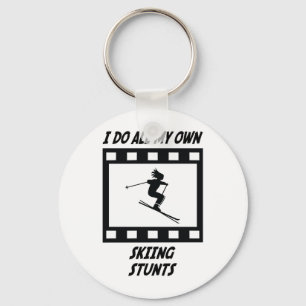 Skiing Stunts Keychain