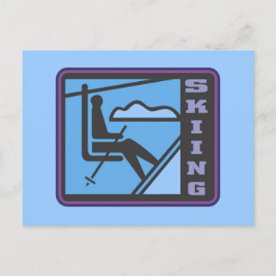 Skiing T-shirts and Gifts Postcard
