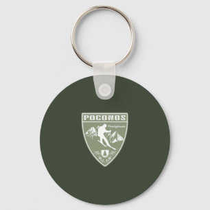 Skiing The Poconos Pennsylvania Keychain