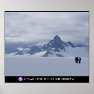 Skiing towards Glacier King in Alaska Poster